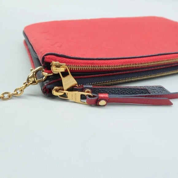 100% Auth Louis Vuitton Double Zip Monogram Leather Shoulder Bag 1090-0782 - Picture 6 of 12